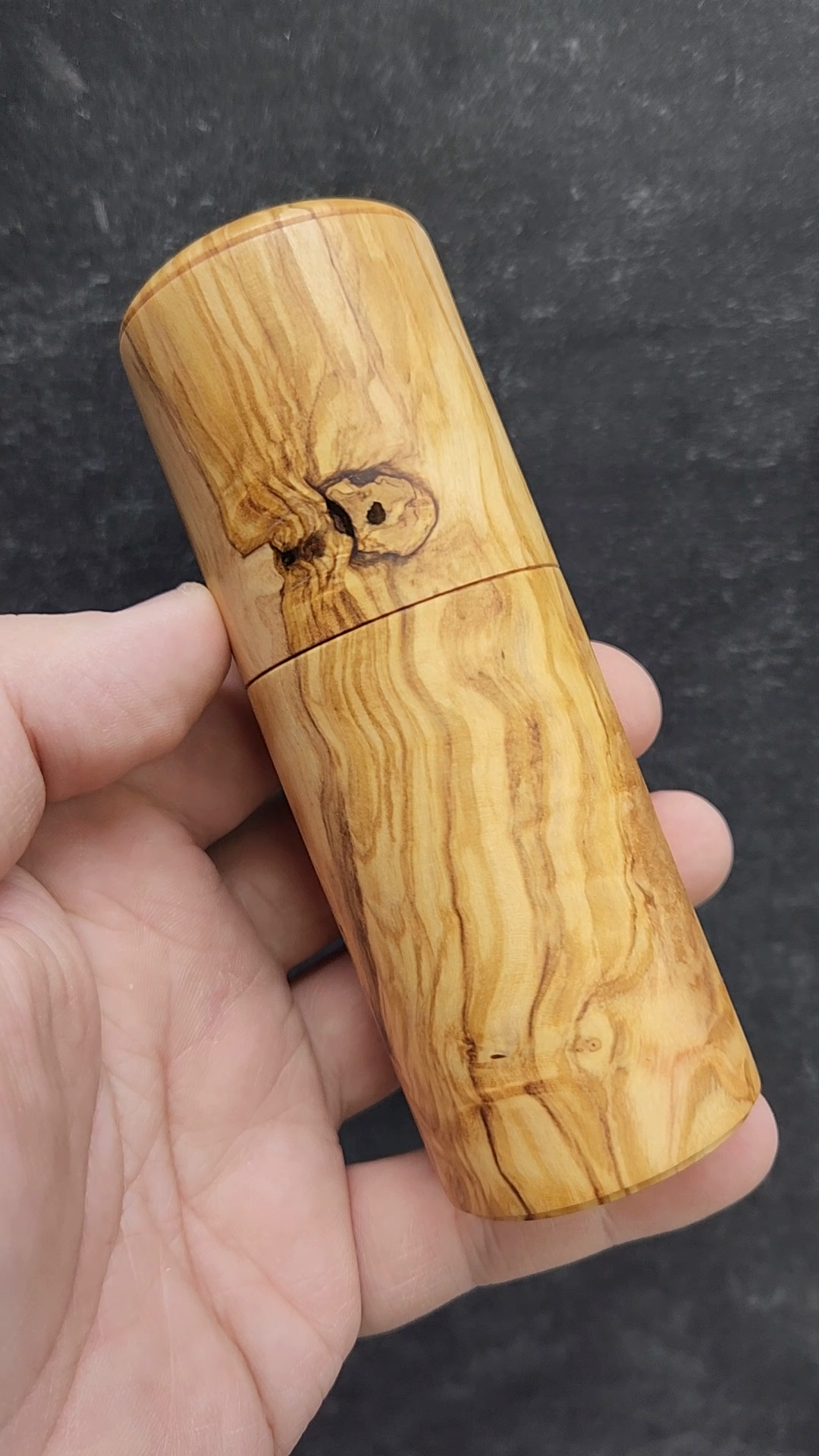 Lidded Box - Italian Olivewood