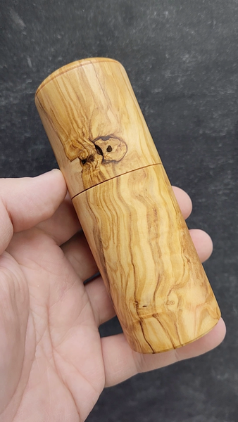 Lidded Box - Italian Olivewood