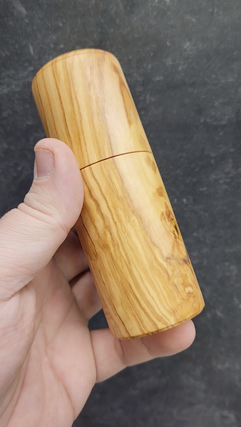 Lidded Box - Italian Olivewood