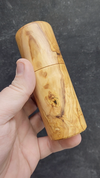 Lidded Box - Italian Olivewood