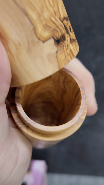 Lidded Box - Italian Olivewood