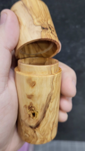 Lidded Box - Italian Olivewood