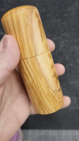 Lidded Box - Italian Olivewood
