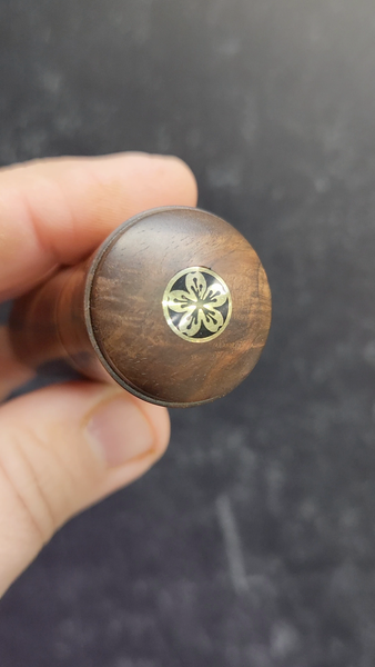 Lidded Box for Sewing Needles/Pills/Toothpicks - Figured Walnut Wood