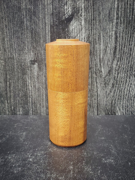 Lidded Box - Fiddle Back Mahogany Wood