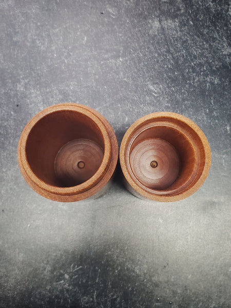 Lidded Box - Fiddle Back Mahogany Wood