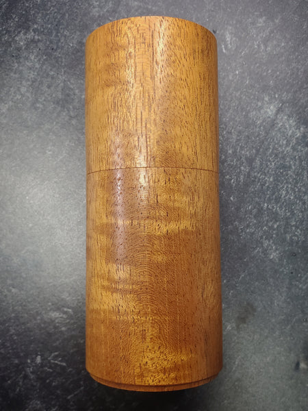 Lidded Box - Fiddle Back Mahogany Wood