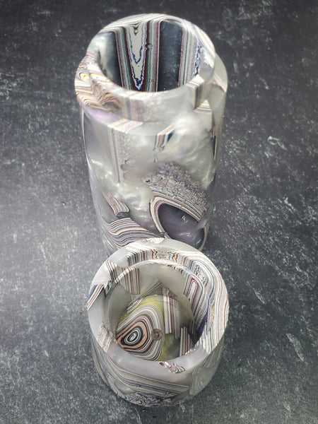 Lidded Box - Kenworth Fordite and Resin