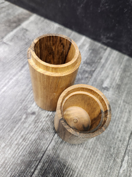 Lidded Box - Black Limba Wood