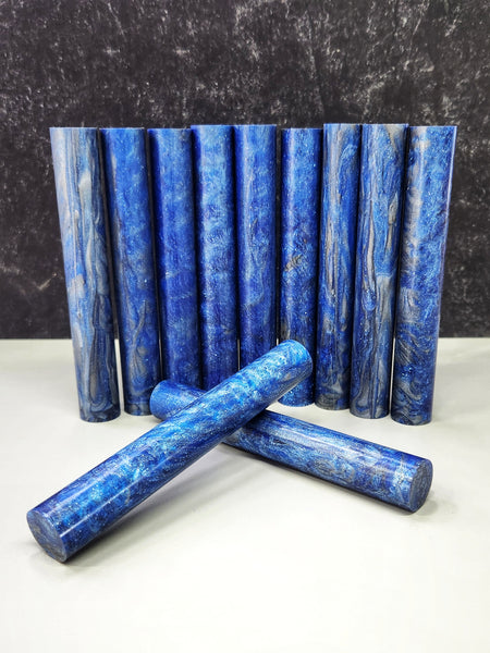 "Blue Steel" Theme - Artisan Turning Blanks - Pen Blanks - Resin Rods