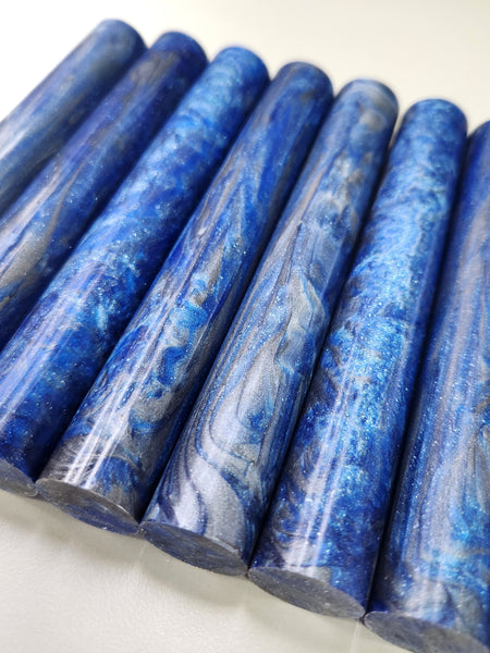 "Blue Steel" Theme - Artisan Turning Blanks - Pen Blanks - Resin Rods