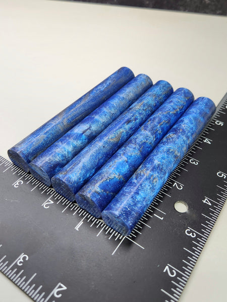 "Blue Steel" Theme - Artisan Turning Blanks - Pen Blanks - Resin Rods