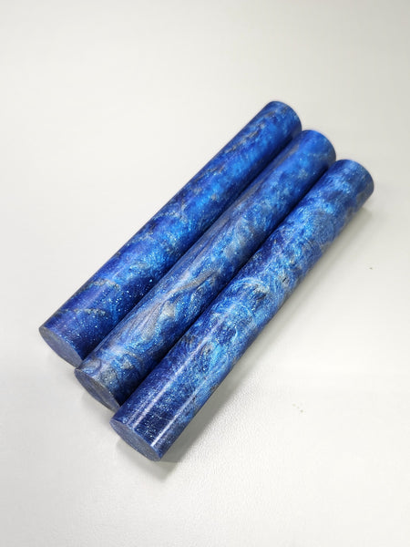 "Blue Steel" Theme - Artisan Turning Blanks - Pen Blanks - Resin Rods