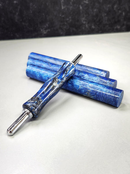 "Blue Steel" Theme - Artisan Turning Blanks - Pen Blanks - Resin Rods