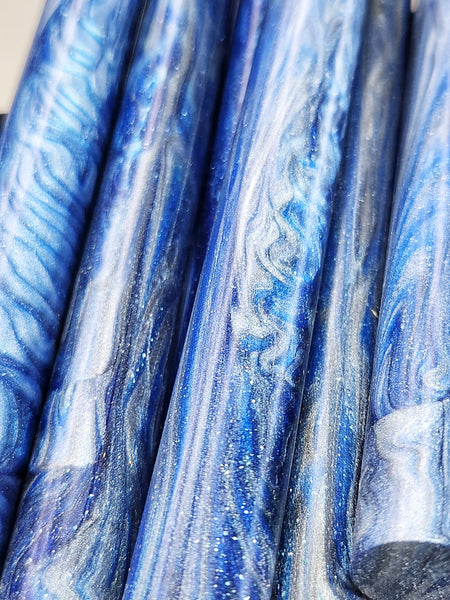 "Blue Steel" Theme - Artisan Turning Blanks - Pen Blanks - Resin Rods