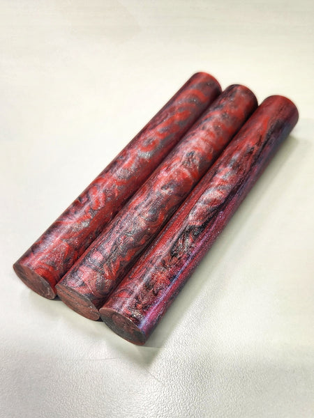 "Crimson Edge" Theme - Artisan Turning Blanks - Pen Blanks - Resin Rods