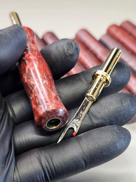 Seam Ripper - Double Ended - "Crimson Edge" Resin Handle