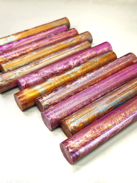 "Coastal Ember" Theme - Artisan Turning Blanks - Pen Blanks - Resin Rods