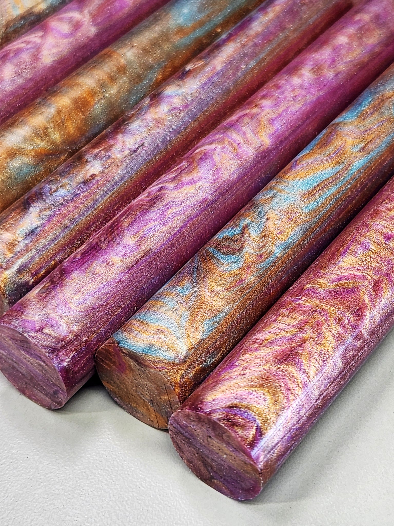 "Coastal Ember" Theme - Artisan Turning Blanks - Pen Blanks - Resin Rods