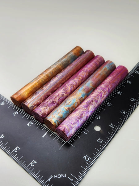 "Coastal Ember" Theme - Artisan Turning Blanks - Pen Blanks - Resin Rods