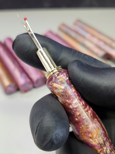 Seam Ripper - Double Ended - "Coastal Ember" Resin Handle